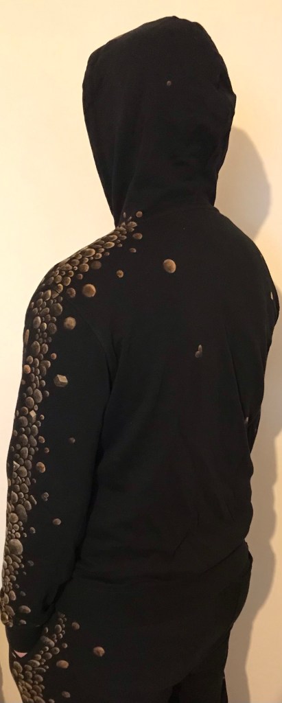 tracksuit painted with bleach