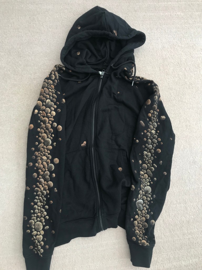 hoodie hand painted with bleach