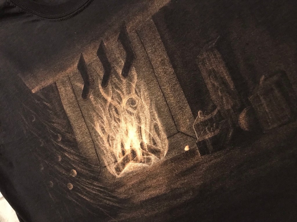 fire painted with bleach